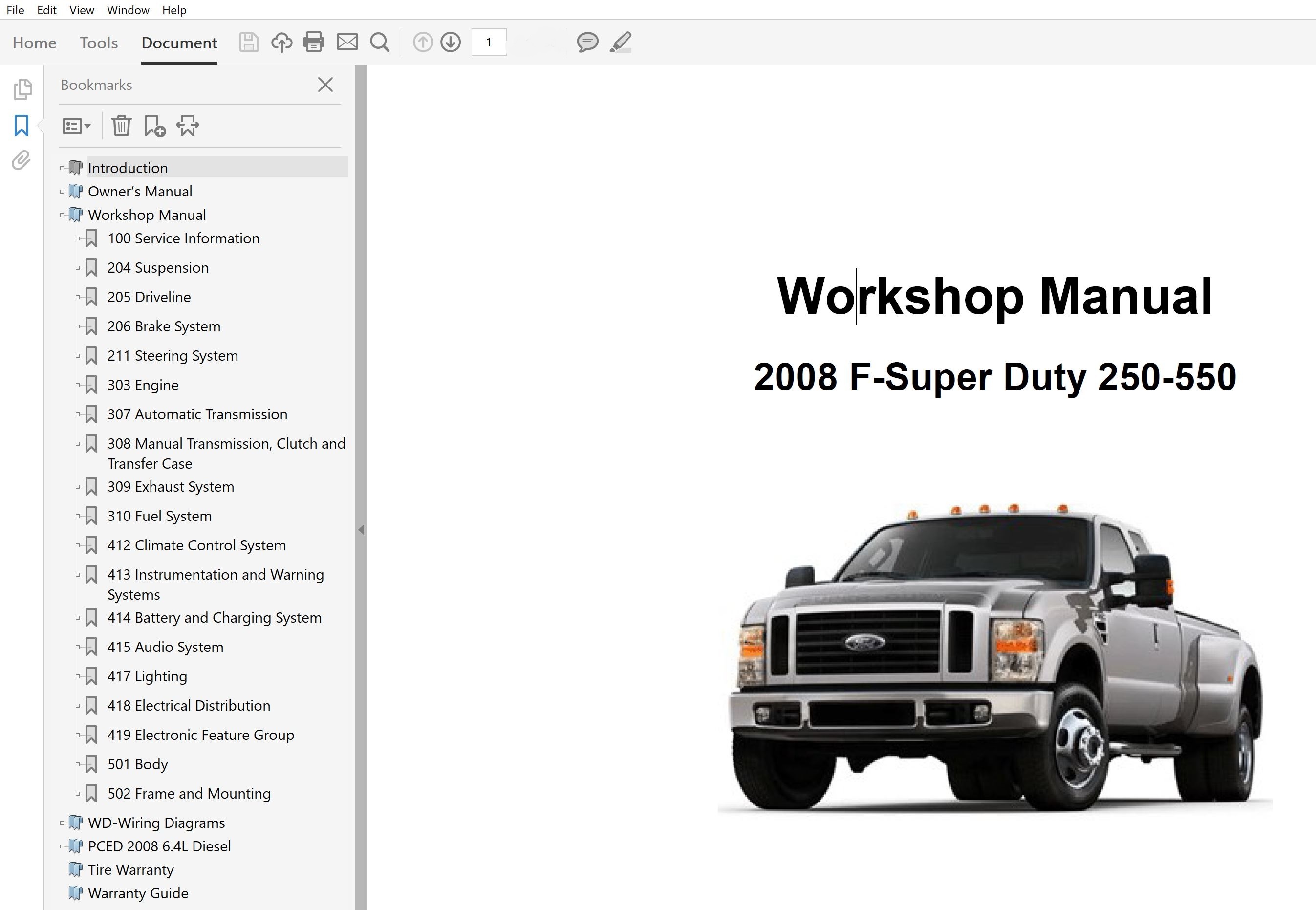 2008 Ford F250 F350 F450 F550 repair manual