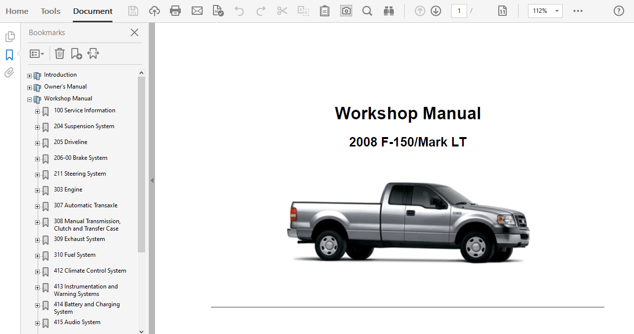 2008 Ford F150 repair manual