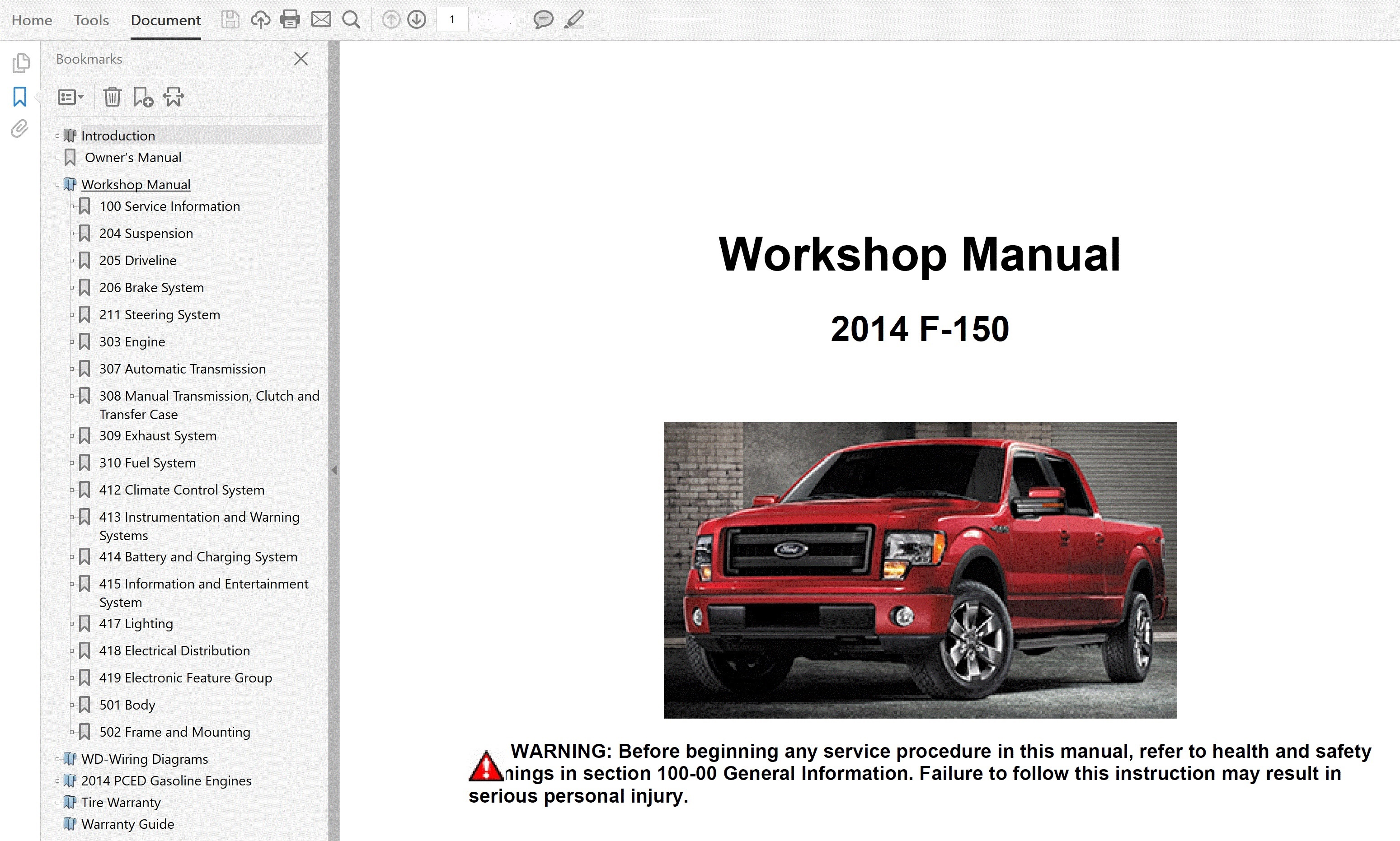 2012 Ford F150 Service Manual Pdf Free