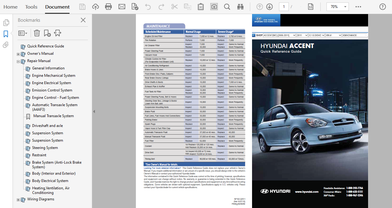 2011 Hyundai Accent repair manual