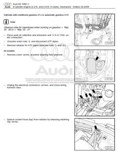 Audi A6 C5 1998 1999 2000 2001 2002 2003 repair manual – OEM Factory